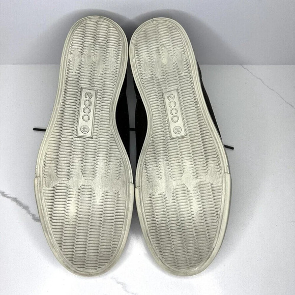 Ecco Brown Leather Comfort Sneakers Distress Tan Outsoles Size Size 44 Casual - Picture 8 of 10